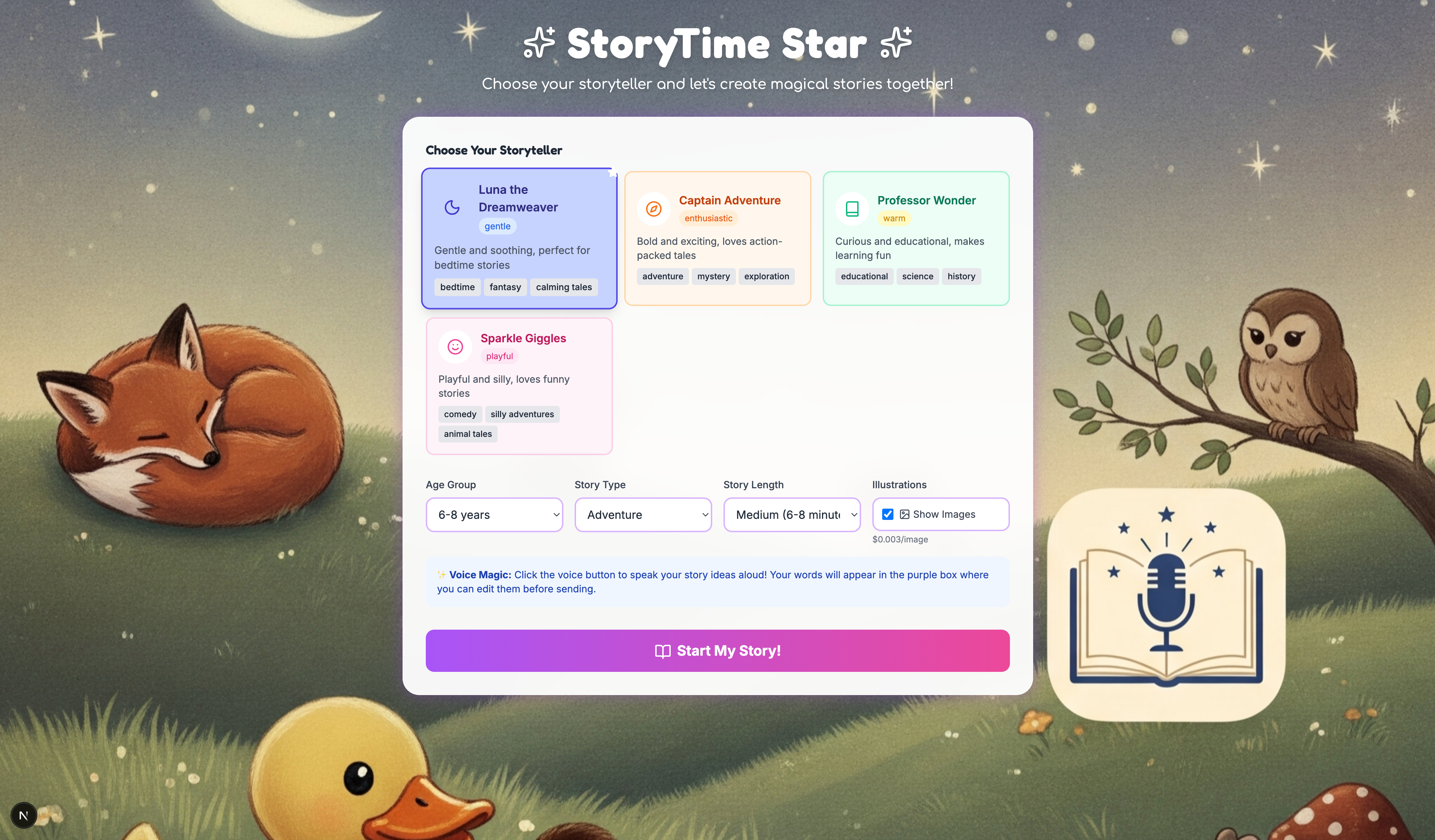 StoryTimeStar - AI Storytelling Platform